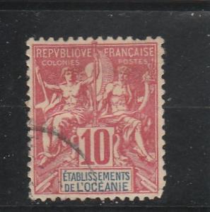 French Polynesia  Scott#  7  Used  (1900 Navigation & Commerce)