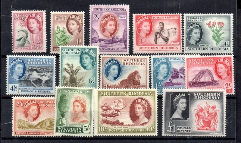 Southern Rhodesia 1953 mint MH set #78-91 WS15628