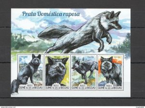 2015 Guinea-Bissau Animals Fauna Silver Fox 1Kb ** Stamps St1003