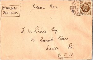 Great Britain 1/- KGVI 1947 Field Post Office 223 5th Infantry Division Germa...