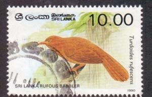 Sri Lanka 1987  used  839  birds 10r. babbler     #