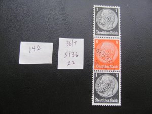 GERMANY 1936/37 USED  MI.  S136 Booklet  XF 22 EUROS (142)