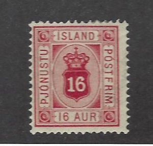 Iceland SC O7 Mint F-VF SCV$35.00....Fill a Great Spot!