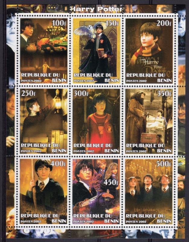 Benin 2002  HARRY POTTER Sheetlet (9) Perforated MNH