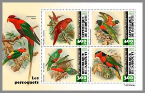 DJIBOUTI 2023 MNH IMPERF. Parrots M/S #414a