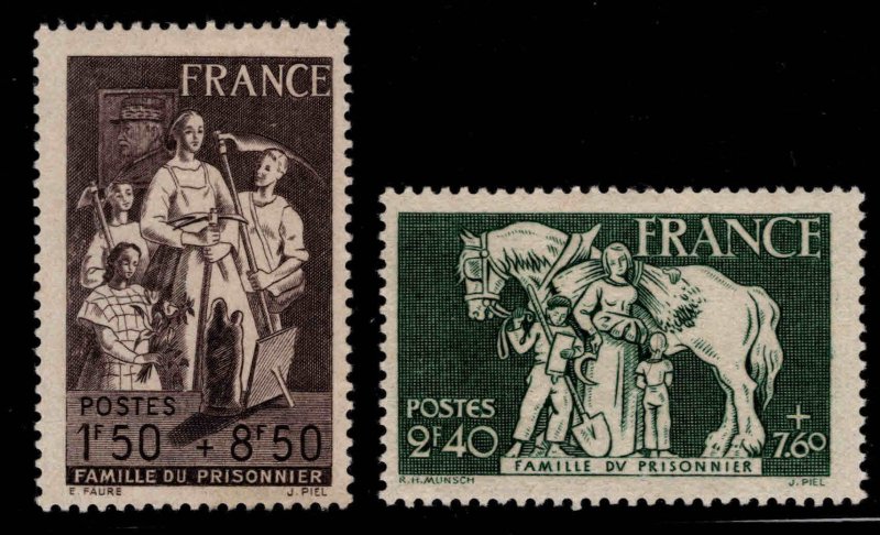 FRANCE Scott B159-B160 MH*  stamp set