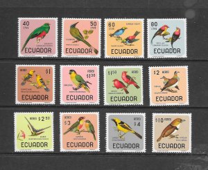 BIRDS - ECUADOR #751-51C,C441-8 MH