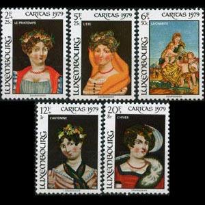 LUXEMBOURG 1979 - Scott# B323-7 Paintings Set of 5 NH