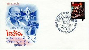 INDIA  1976 The 200th Anniversary of American Revolution  FDC13812