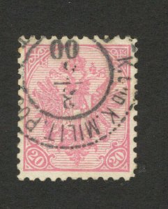BOSNIA-AUSTRIA - USED STAMP, 20H - perf. 10 1/2  - NICE POSTMARK - 1900.