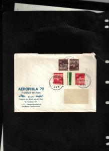 Germany 1972 Cover (AEROPHILA '72) - Tete-bache stamps