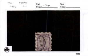 New Zealand, Postage Stamp, #OY7 Used, 1903 Lighthouse (AB)