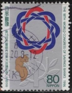 Japan 2547 (used) 80y Congress of Savings Banks (1996)