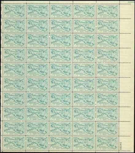 US  #984 ANNAPOLIS TERCENTENARY SHEET OF 50 