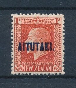 [116482] Aitutaki 1917 King George V 1 shilling OVP on New Zealand  MNH