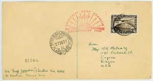 Germany #C42 GRAF ZEPPELIN Polar Flight Icebreaker MALYGUIN USSR Airmail Cover