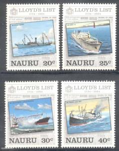 Nauru ~ #280-283 ~ Lloyd's List Issue ~ MNH Set