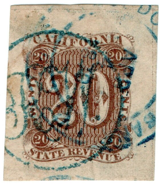 (I.B) US Revenue : Duty Stamp 20c (California)