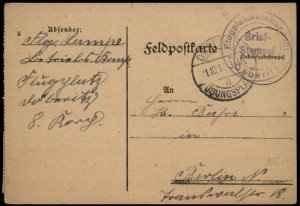 Germany WWI Air Force Flugplatzkommando Doeberitz Feldpost Cover G68314