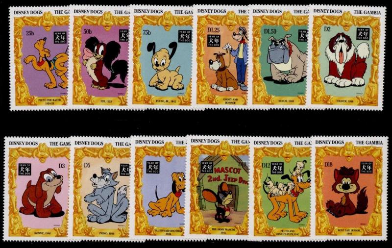 Gambia 1499-1513 MNH Disney, Pluto, Year of the Dog