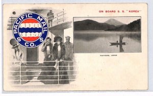 JAPAN/USA Postcard PACIFIC MAIL STEAMSHIP Co *SS KOREA* Maritime SHIPS PJ191