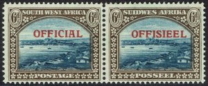 SOUTH WEST AFRICA 1945 OFFICIAL 6D PAIR