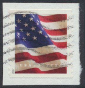 USA Sc# 5159  Used SA on piece  Flag 2017 see details / scan