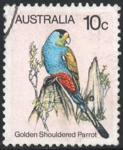 Australia SC#732 10¢ Birds: Second Series; Golden Shouldered Parrot (1980) Used