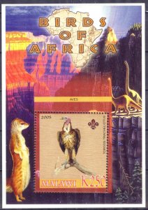 Malawi 2005 Fauna Scouting Scouts Birds (XIV) Vultures S/S MNH