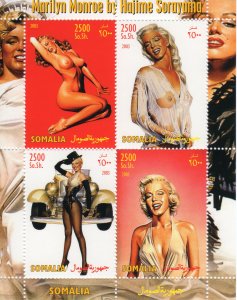 Somalia 2003 Marilyn Monroe by Hajime Soroyama/Car Sheetlet PERF.MNH