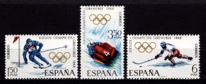 Spain 1968 Winter Olympic Games, Grenoble, Set [Mint]