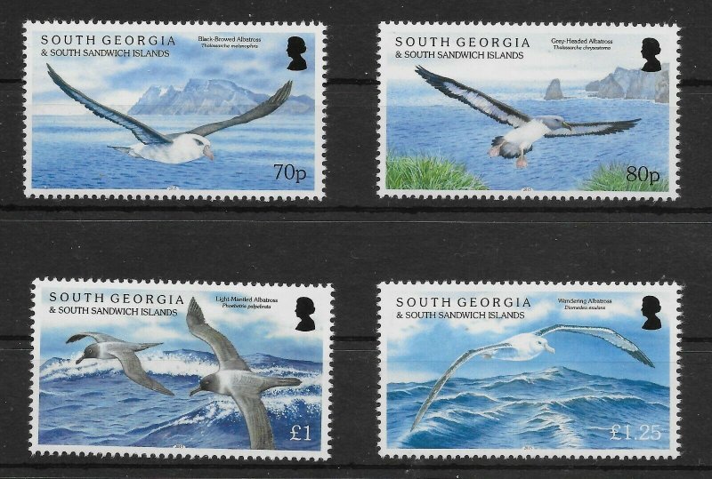 S.GEORGIA & S.SANDWICH IS. SG643/6 2015 ALBATROSS SET MNH