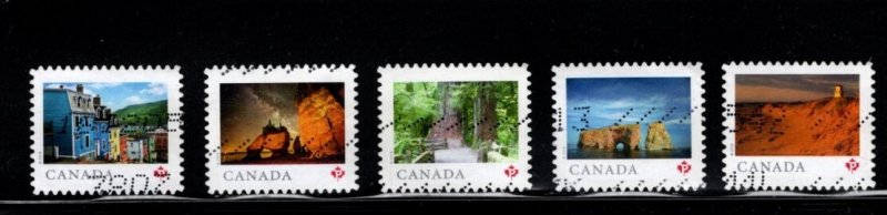 Canada - #3071 - 3075 2018 Far & Wide Booklet stamps set/5 - Used