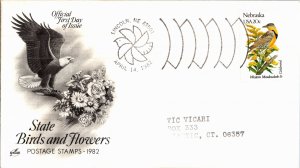 United States, United States First Day Cover, Birds, Flowers, Nebraska