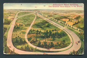 1911 Inaugural Year Indy 500 Postcard - Indianapolis, Indiana to Deansboro, NY