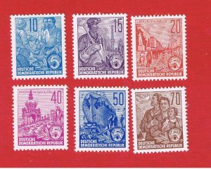 Germany(DDR) 227-230A  MVFLH OG    Redrawn from 1953-54    Free S/H