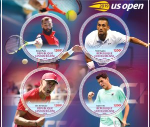 Stamps. Sports. Tennis US open  2020 year 1+1 sheets perforated