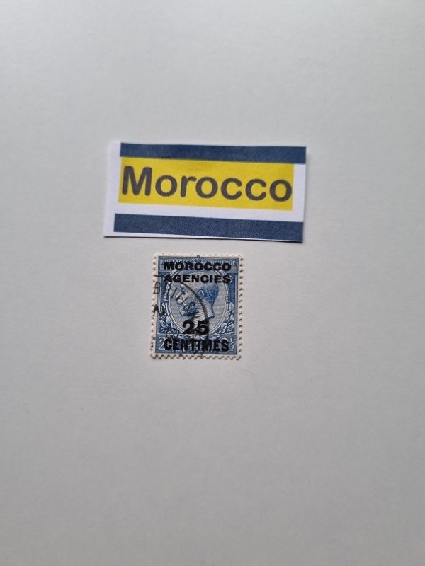 Morocco, British Post Office King Edward VII 25 Spanish céntimo