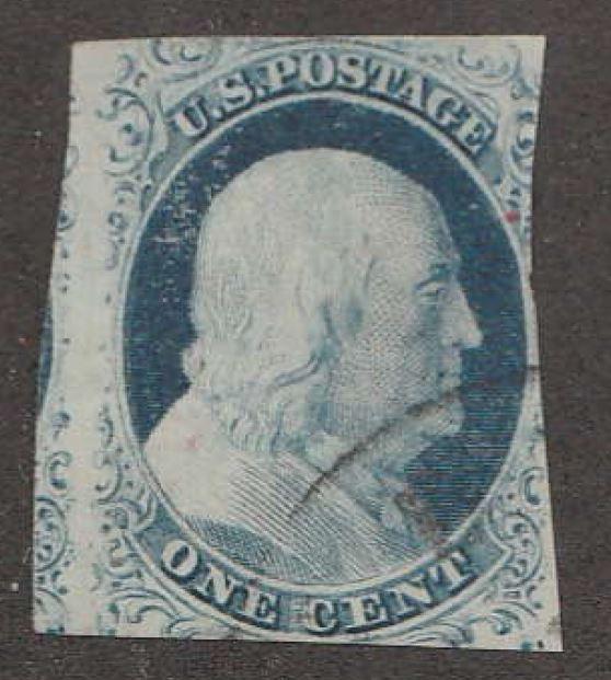 U.S. Scott #9 Franklin Stamp - Used Single