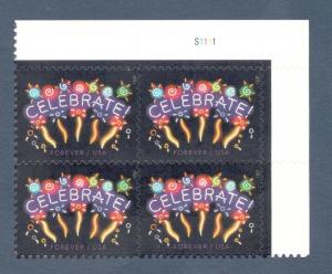 5019 Neon Celebrate Plate Block Mint/nh (Free Shipping)