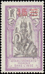 French India  #50-53, Complete Set(3), 1922, Hinged