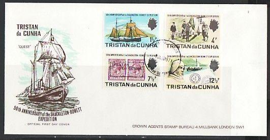 Tristan da Cunha, Scott cat. 153-156. Expedition with Scout. First day cover. ^