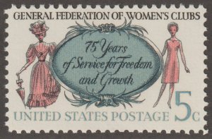U.S.  Scott# 1316 1966 General Federation of Women's Clubs Issue VF MNH