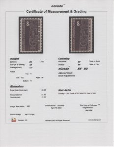 US Scott #C70 MNH OG 8c Indian Totem eGraded With Certificate > eGrade XF 90