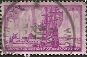 # 1027 USED NEW YORK CITY 300TH ANNIV.