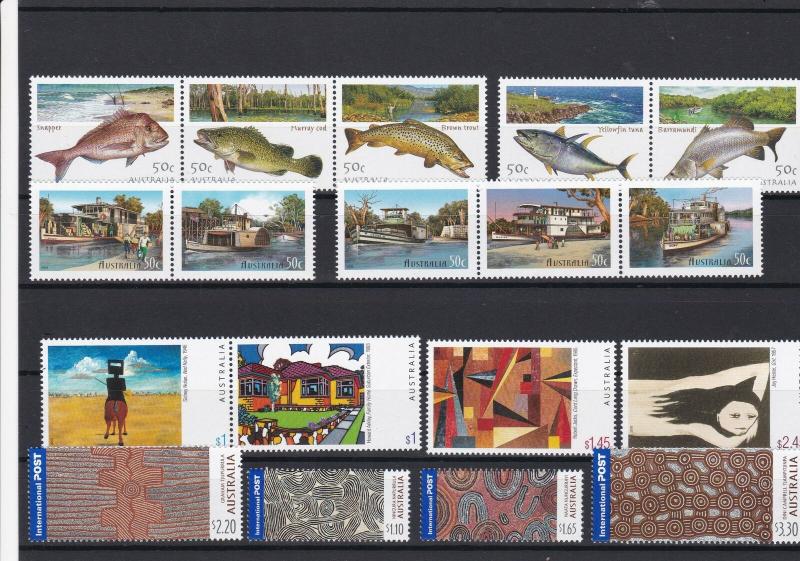 Australia Fish Boats + other Stamps Mint Never Hinged Stamps ref 22068