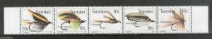 Transkei 1981 Insects Fishing Flies Wildlife Animals Fauna Sc 70a-e MNH # 0302