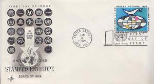 United Nations, First Day Cover, Postal Stationery