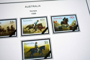 COLOR PRINTED AUSTRALIA 1976-1990 STAMP ALBUM PAGES (63 illustrated pages)