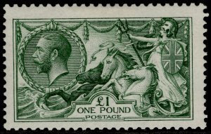 GB GV SG403, SCARCE £1 green WATERLOW, LH MINT. Cat £2800.